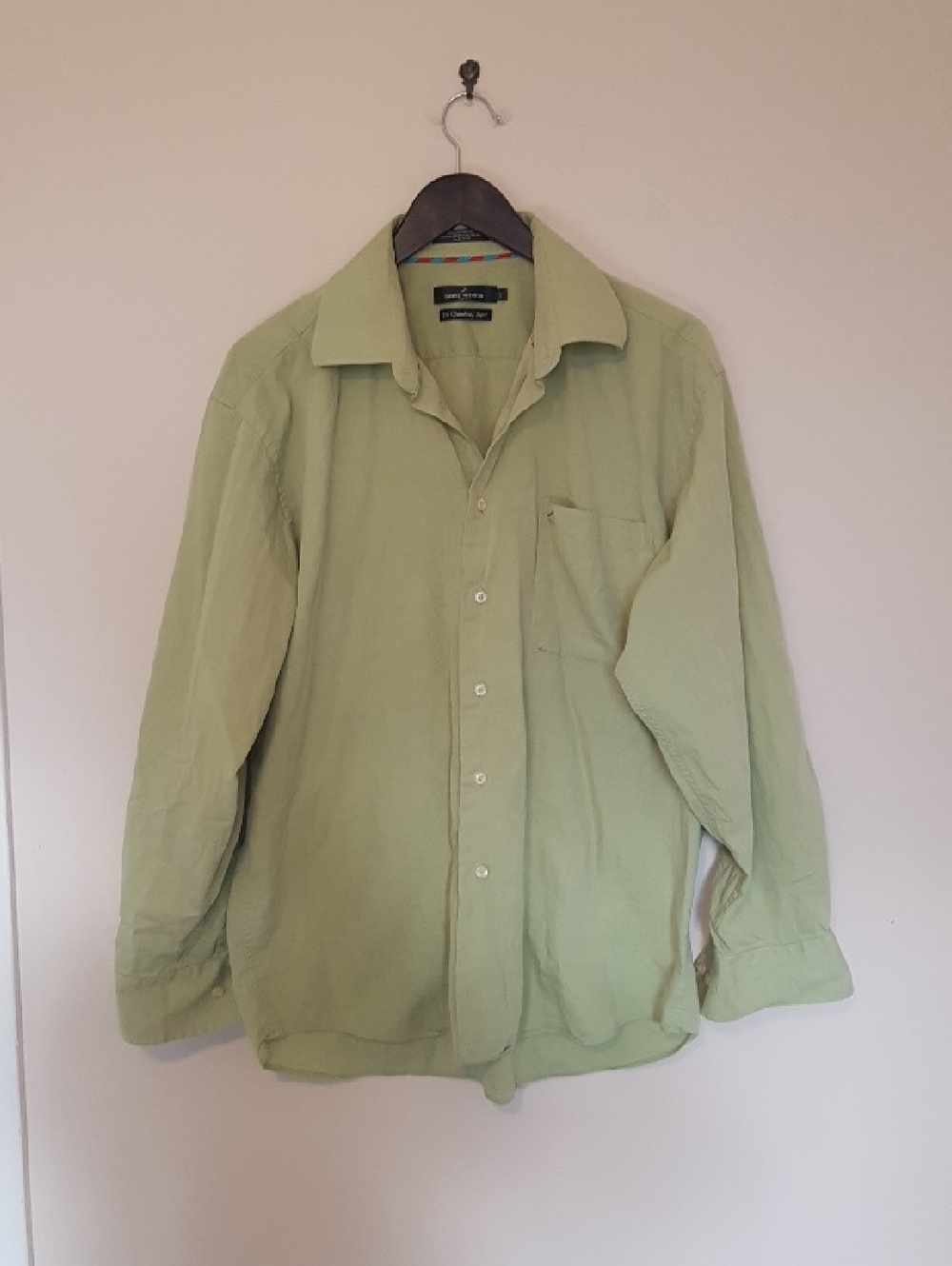 Daniel Hechter Light Green Button-Front Shirt